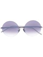 Courrèges - Round-frame Sunglasses - Women - Metal - One Size, Black, Metal