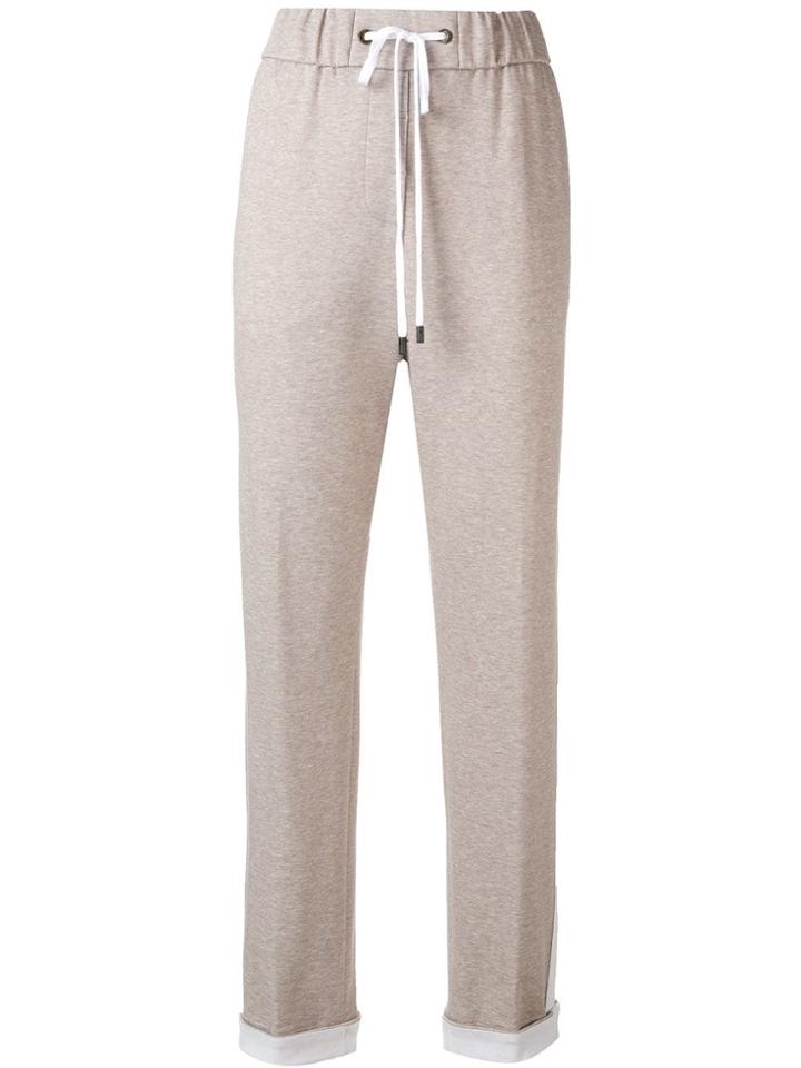 Peserico Stripe Detail Track Pants - Grey