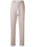 Peserico Stripe Detail Track Pants - Grey