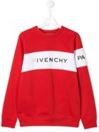 Givenchy Kids Teen Logo Band Sweatshirt - Red
