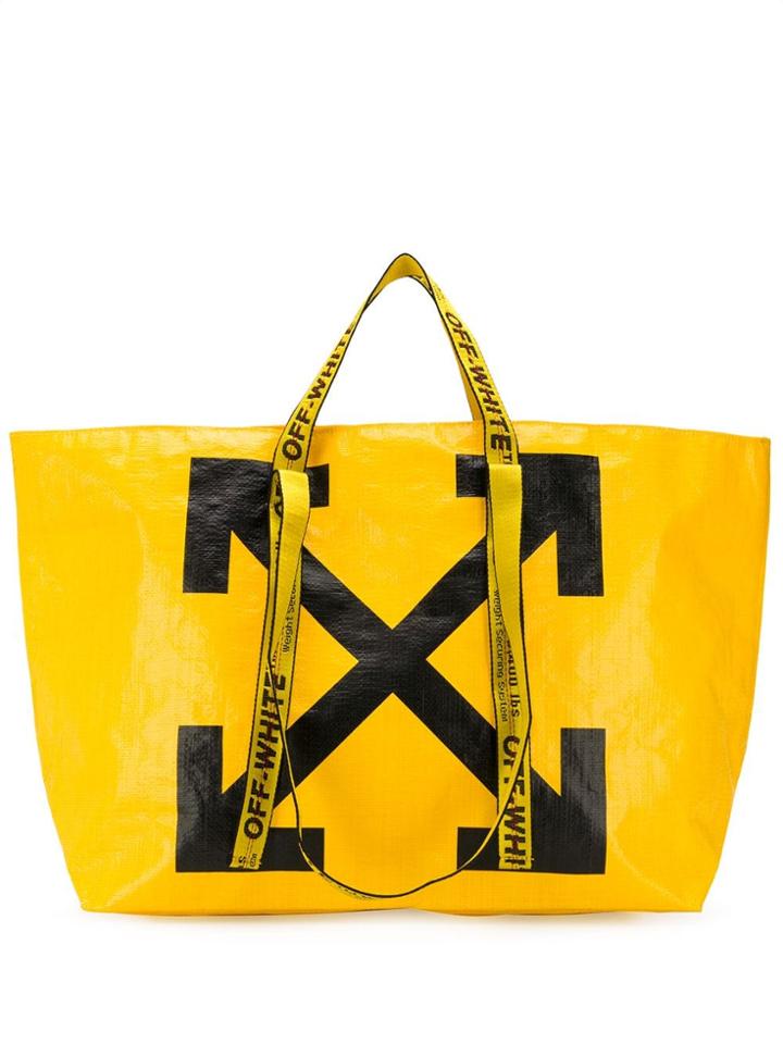 Off-white Arrows Print Tote Bag - Yellow