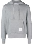 Thom Browne 4-bar Honeycomb Piqué Hoodie - Grey