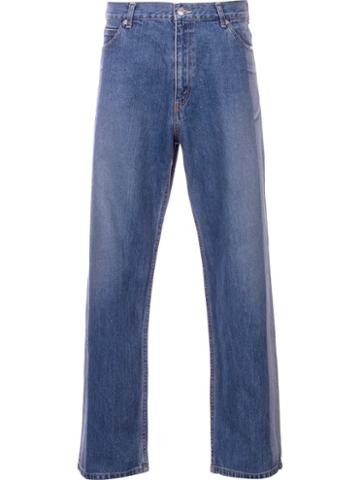 Serge De Blue Two-tone Wide Leg Jeans, Men's, Size: 30, Cotton