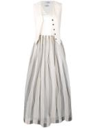 Brunello Cucinelli Long Waistcoat Dress - Neutrals