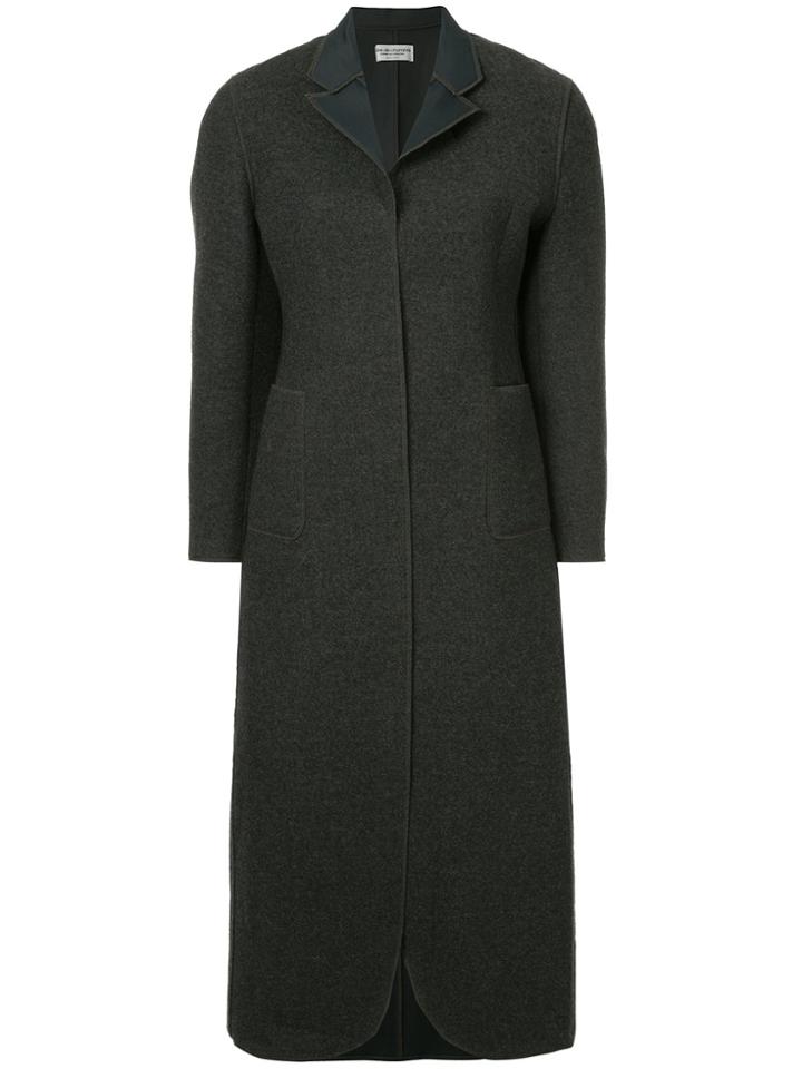 Comme Des Garçons Vintage Open-front Tailored Coat - Grey