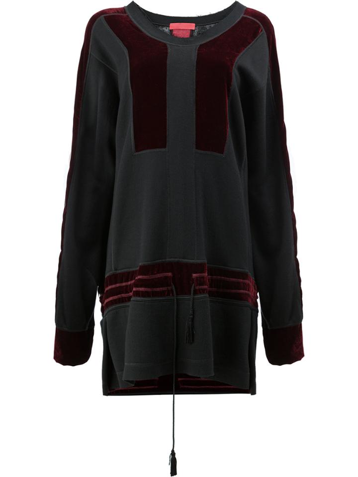 Di Liborio Drawstring Velvet Jumper - Black