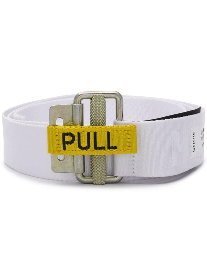 Heron Preston Logo Belt - White