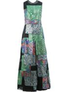 Maison Rabih Kayrouz Layered Multiple Prints Dress, Women's, Size: 38, Black, Silk/acetate