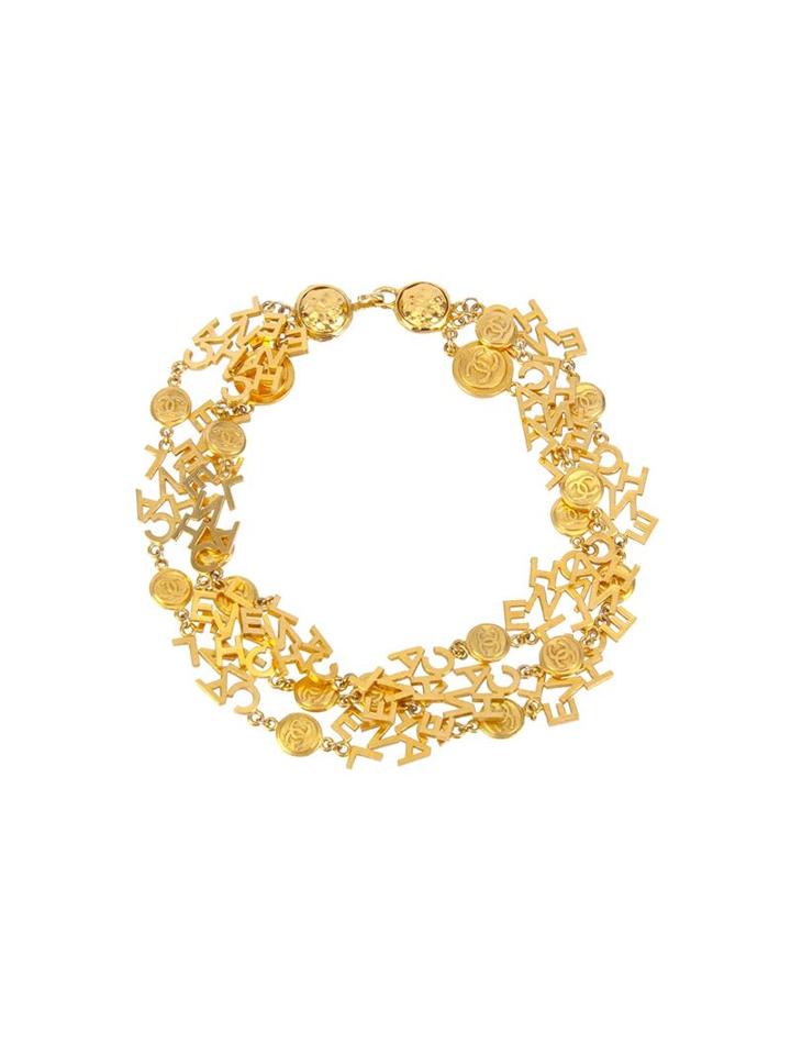 Chanel Vintage Cc Logo Chain Pendant Necklace