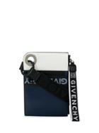 Givenchy Logo Zip Clutch Bag - 490 Blue White