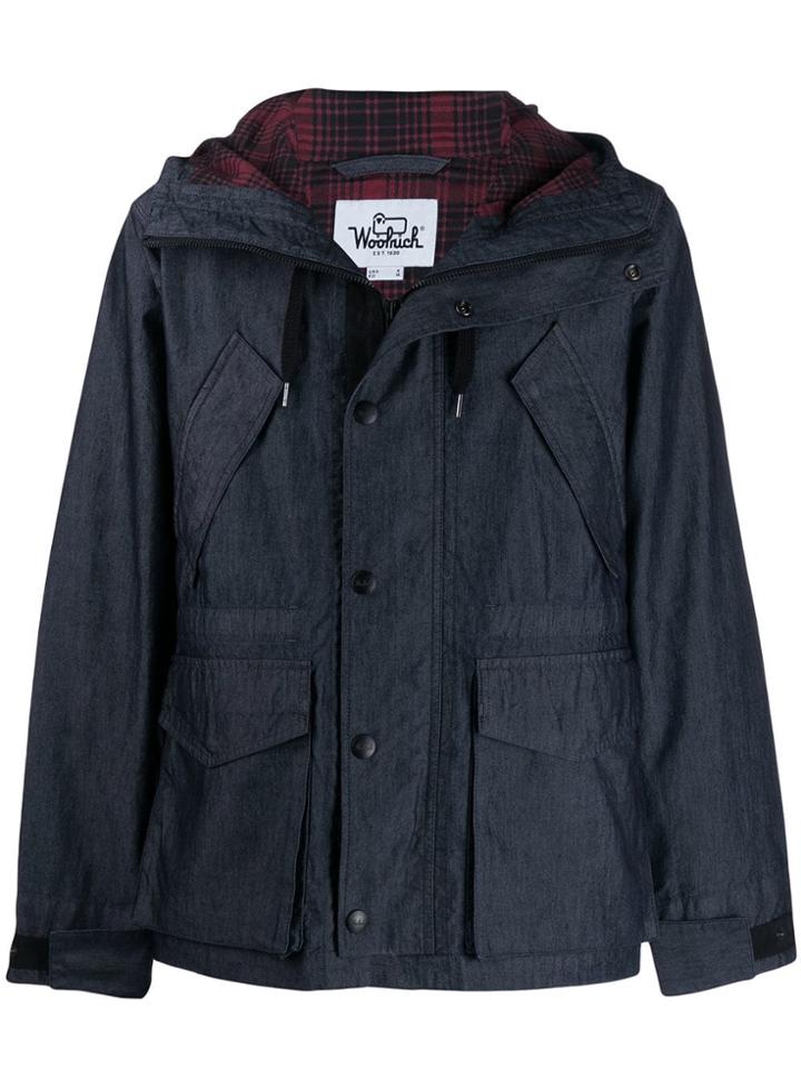 Woolrich Hooded Denim Jacket - Blue