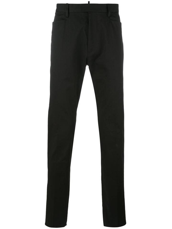 Philipp Plein Chino Trousers, Men's, Size: 33, Blue, Cotton/spandex/elastane