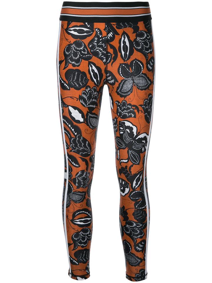 The Upside - Butterfly Print Leggings - Women - Polyamide - M, Yellow/orange