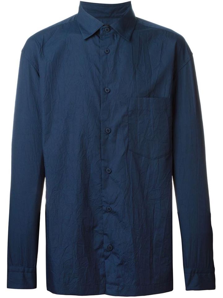 Issey Miyake Men Creased Effect Shirt