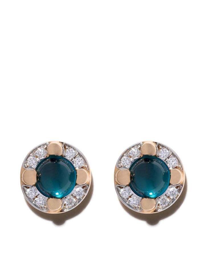 Pomellato 18kt Rose Gold M'ama Non M'ama Blue Topaz And Diamond