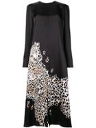 Krizia Printed Leopard Maxi Dress - Black