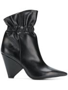 Anna F. Cone Heel Ankle Boots - Black