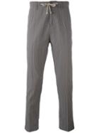 Paolo Pecora - Striped Tapered Trousers - Men - Cotton/spandex/elastane - 48, Grey, Cotton/spandex/elastane