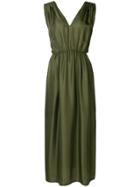 Barena Long V-neck Dress - Green