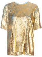 Halpern Textured T-shirt - Gold