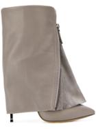Casadei Foldover Ankle Boots - Grey