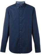 Michael Kors Plain Shirt, Men's, Size: Small, Blue, Cotton/spandex/elastane