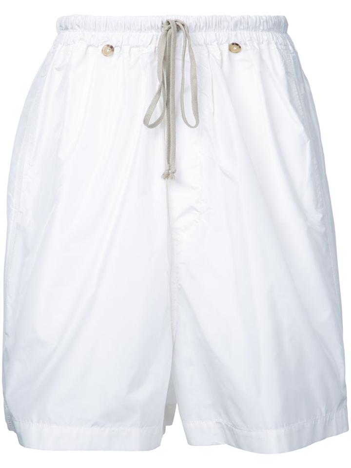 Drawstring Shorts - Men - Silk - 48, White, Silk, Rick Owens