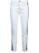 Grlfrnd Stripped Jeans - White
