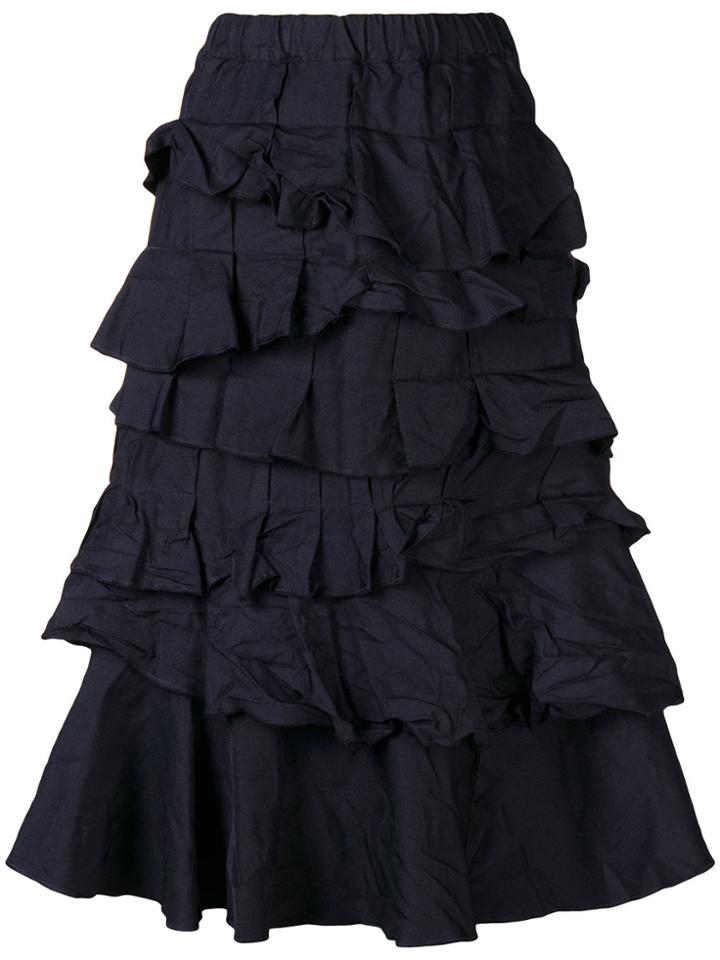 Comme Des Garçons Comme Des Garçons Tiered Ruffle Skirt - Blue