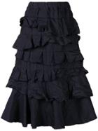 Comme Des Garçons Comme Des Garçons Tiered Ruffle Skirt - Blue