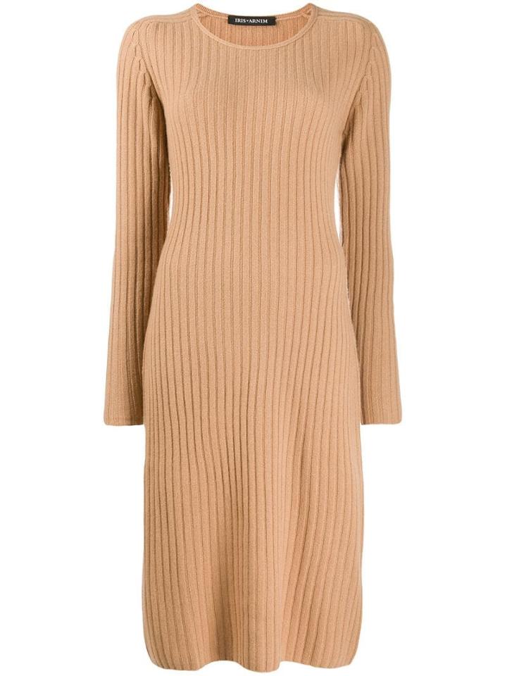 Iris Von Arnim Round Neck Sweater Dress - Neutrals