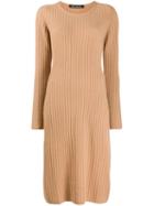 Iris Von Arnim Round Neck Sweater Dress - Neutrals