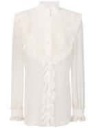 For Love And Lemons Pintuck Pleat Detail Blouse - Nude & Neutrals