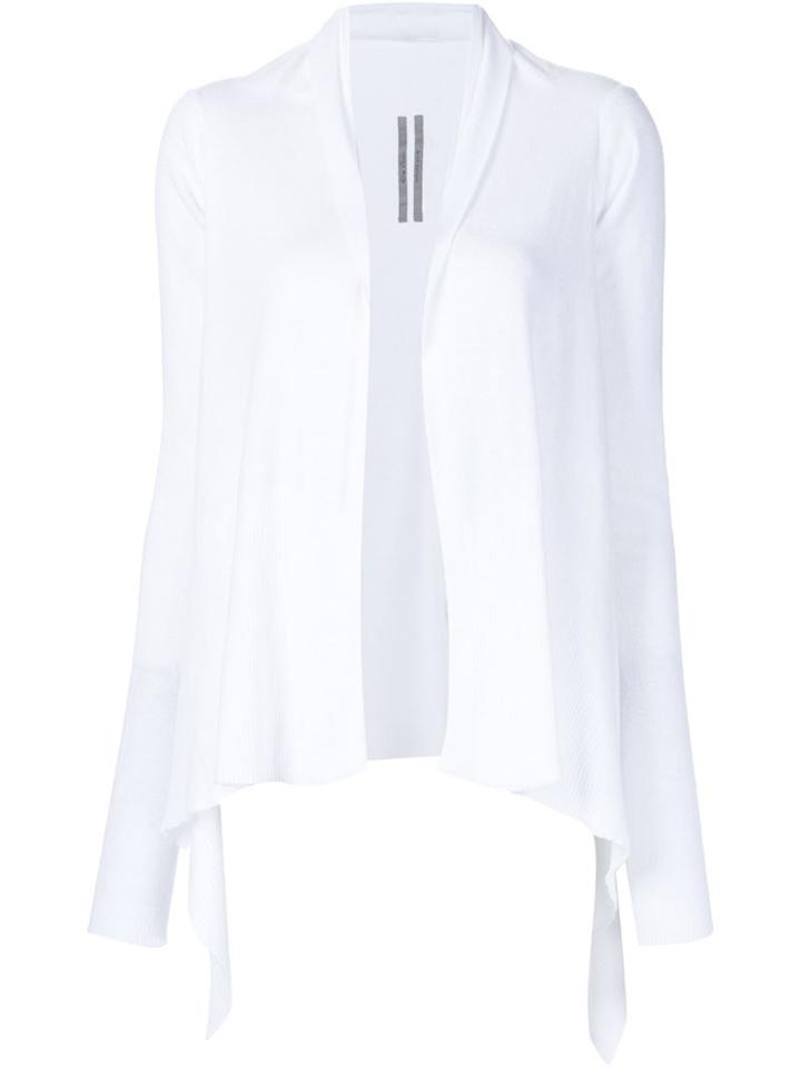 Rick Owens Asymmetric Cardigan, Women's, Size: M, White, Cotton