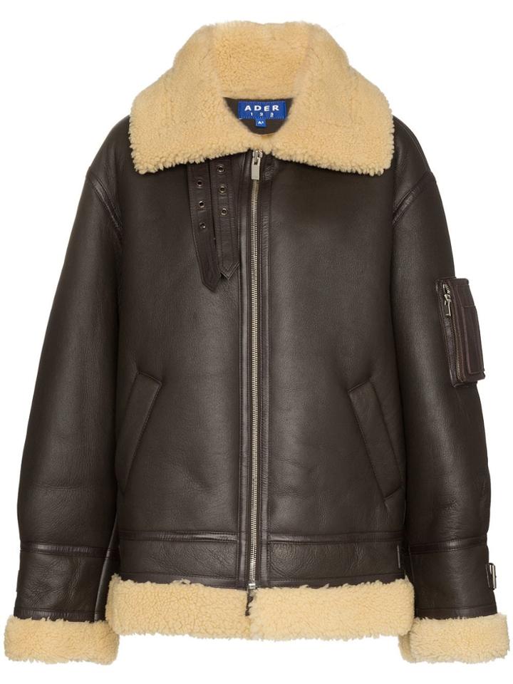 Ader Error Ader Jkt Shrlng Ls W Zip - Brown
