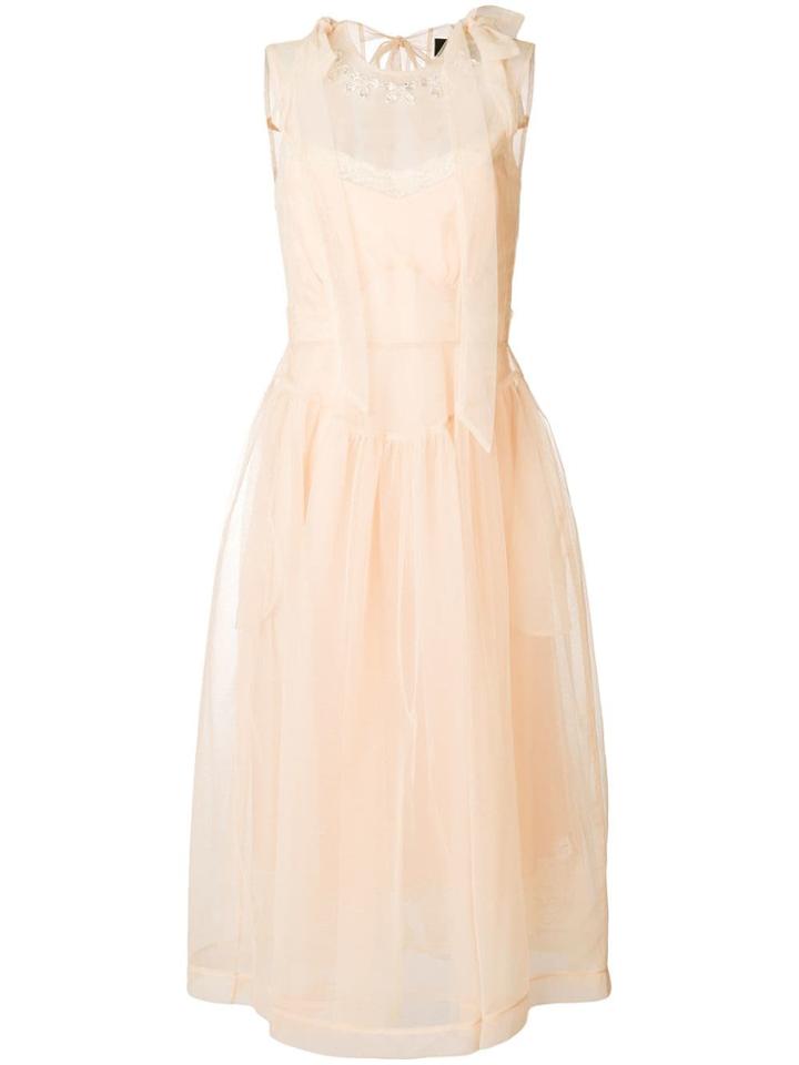 Simone Rocha Bow Detailed Dress - Nude & Neutrals