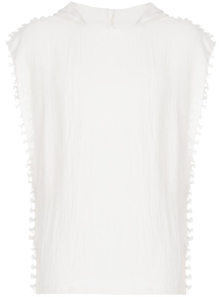 Caravana Tasselled Hooded Tabard - Nude & Neutrals
