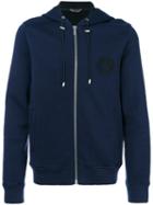 Versace - Medusa Logo Zipped Hoodie - Men - Acrylic/polyamide/wool/viscose - S, Blue, Acrylic/polyamide/wool/viscose