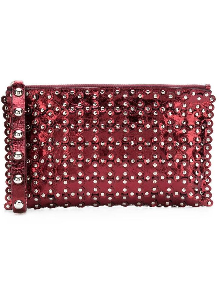 Red Valentino Red(v) Studded Clutch Bag