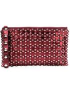 Red Valentino Red(v) Studded Clutch Bag