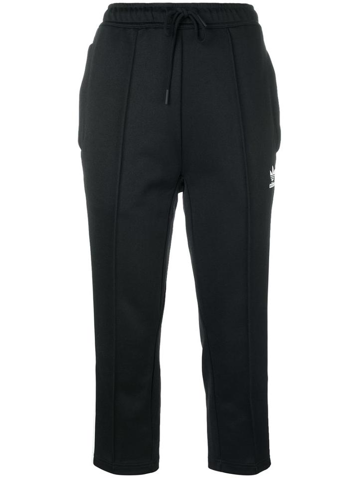 Adidas Originals - Cropped Track Pants - Women - Cotton/polyester - L, Women's, Black, Cotton/polyester