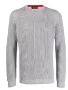 Roberto Collina Ribbed Knit Crewneck Sweater - Grey