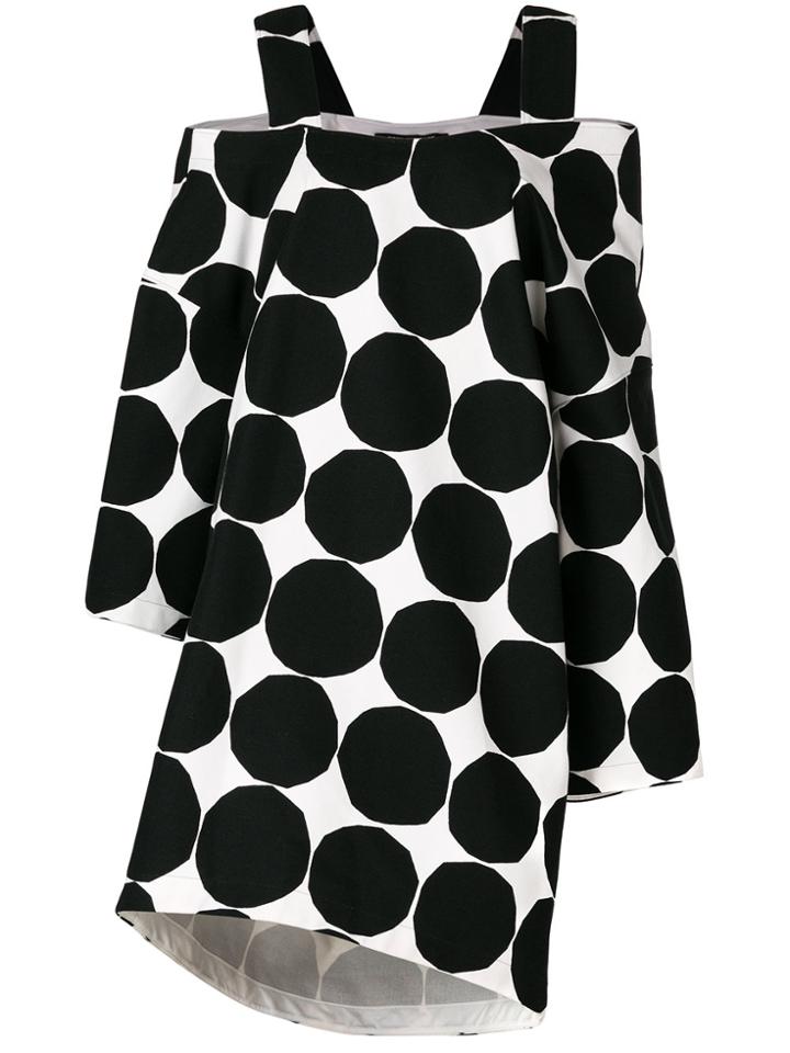 Junya Watanabe Comme Des Garçons Shoulderless Printed Dress - Black