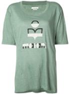 Isabel Marant Étoile - Logo T-shirt - Women - Linen/flax - L, Green, Linen/flax