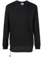 Les Hommes Layered Hem Sweatshirt - Black