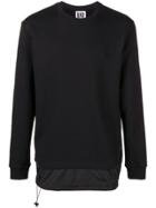 Les Hommes Layered Hem Sweatshirt - Black