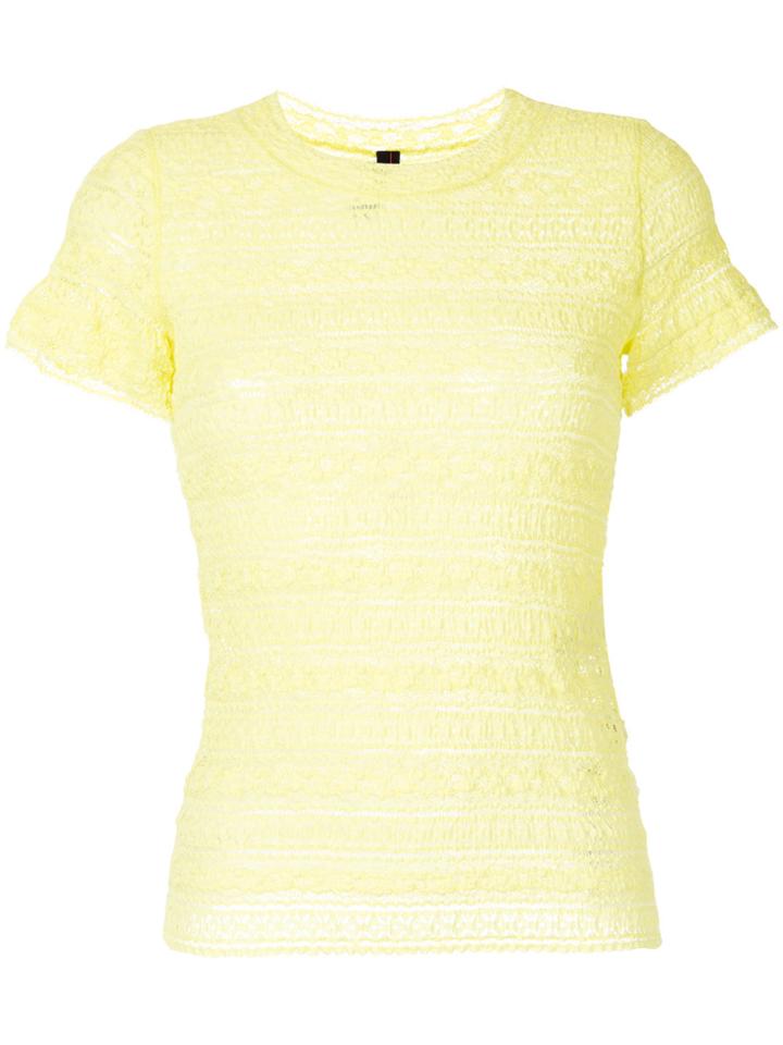 Marc Cain Lace T-shirt - Yellow & Orange
