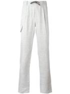 Brunello Cucinelli - Drawstring Trousers - Men - Cotton/linen/flax/viscose - 52, Grey, Cotton/linen/flax/viscose