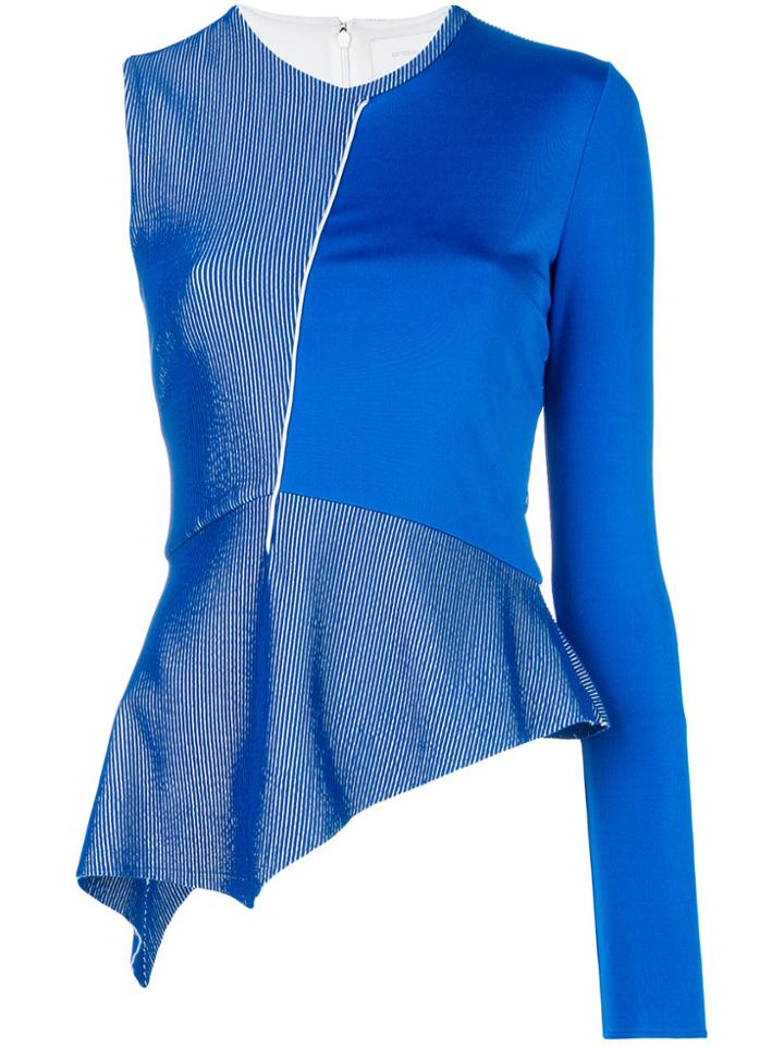 Esteban Cortazar Asymmetric Peplum Top - Blue