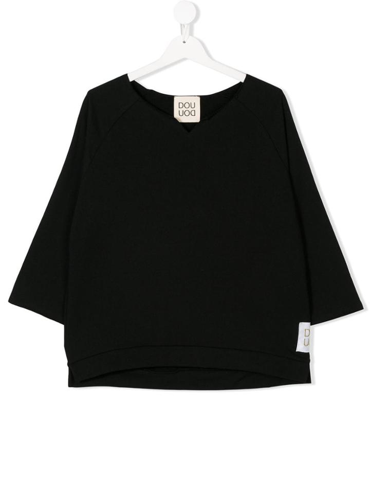 Douuod Kids Logo Patch T-shirt - Black